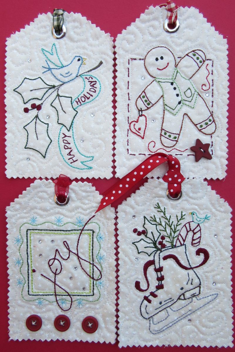 Turnberry Lane Holiday Tags Machine Embroidery Pattern