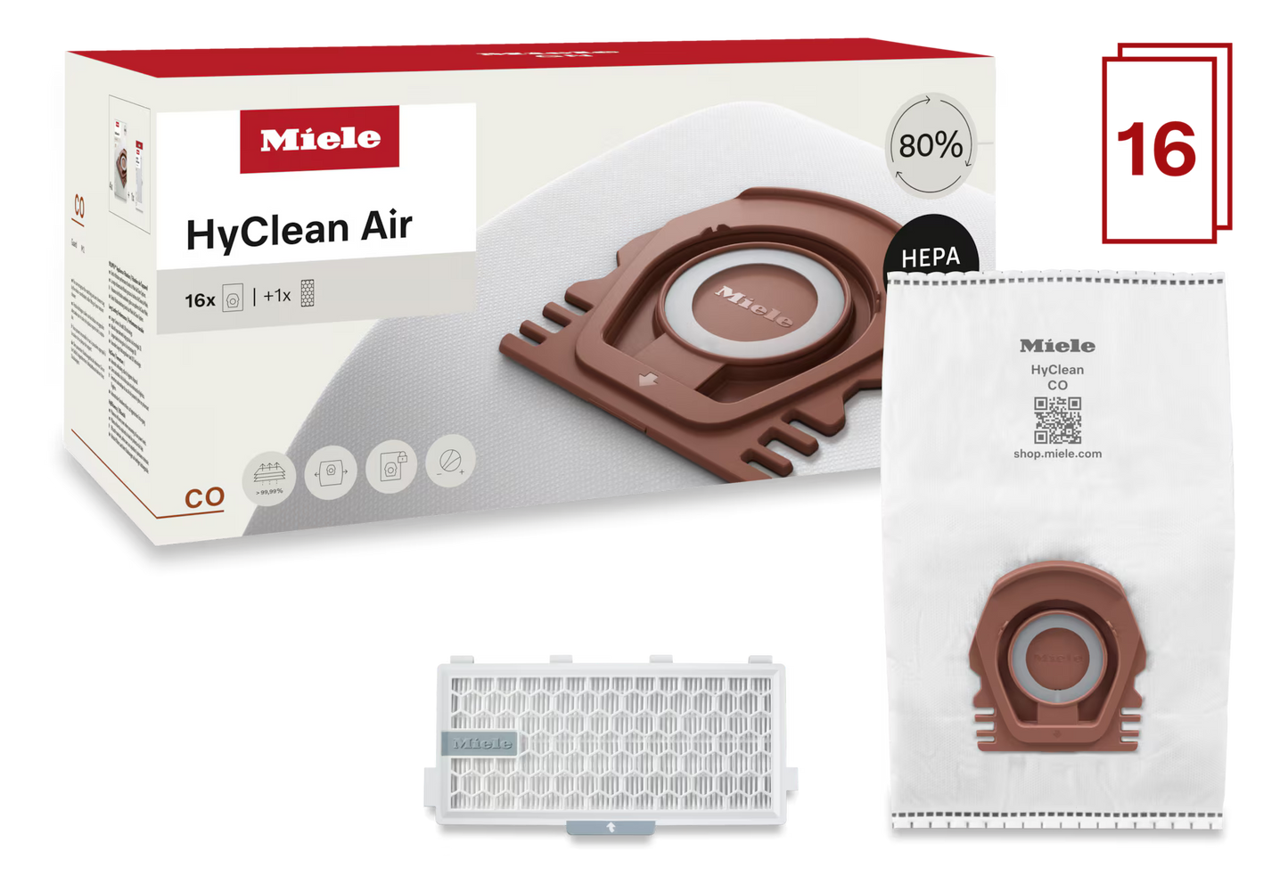 Miele HyClean Air CO Performance Pack with HA50 HEPA Filter