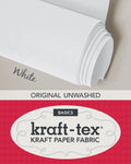 kraft-tex Paper Fabric, White, 19in x 1.5 Yards