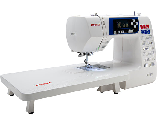 Janome 3160QOV with the extension table