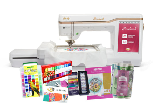Baby Lock Meridian 2 Dedicated Embroidery Machine - with FREE Online Classes & Inspirational Guide (BA-LOK60D + STWB-BLMA)