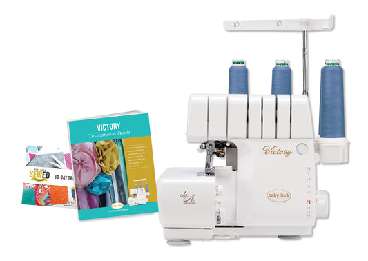 Baby Lock Victory Air-Threading Serger - with FREE Online Classes & Inspirational Guide (BA-LOK60D + STWB-BLS3)