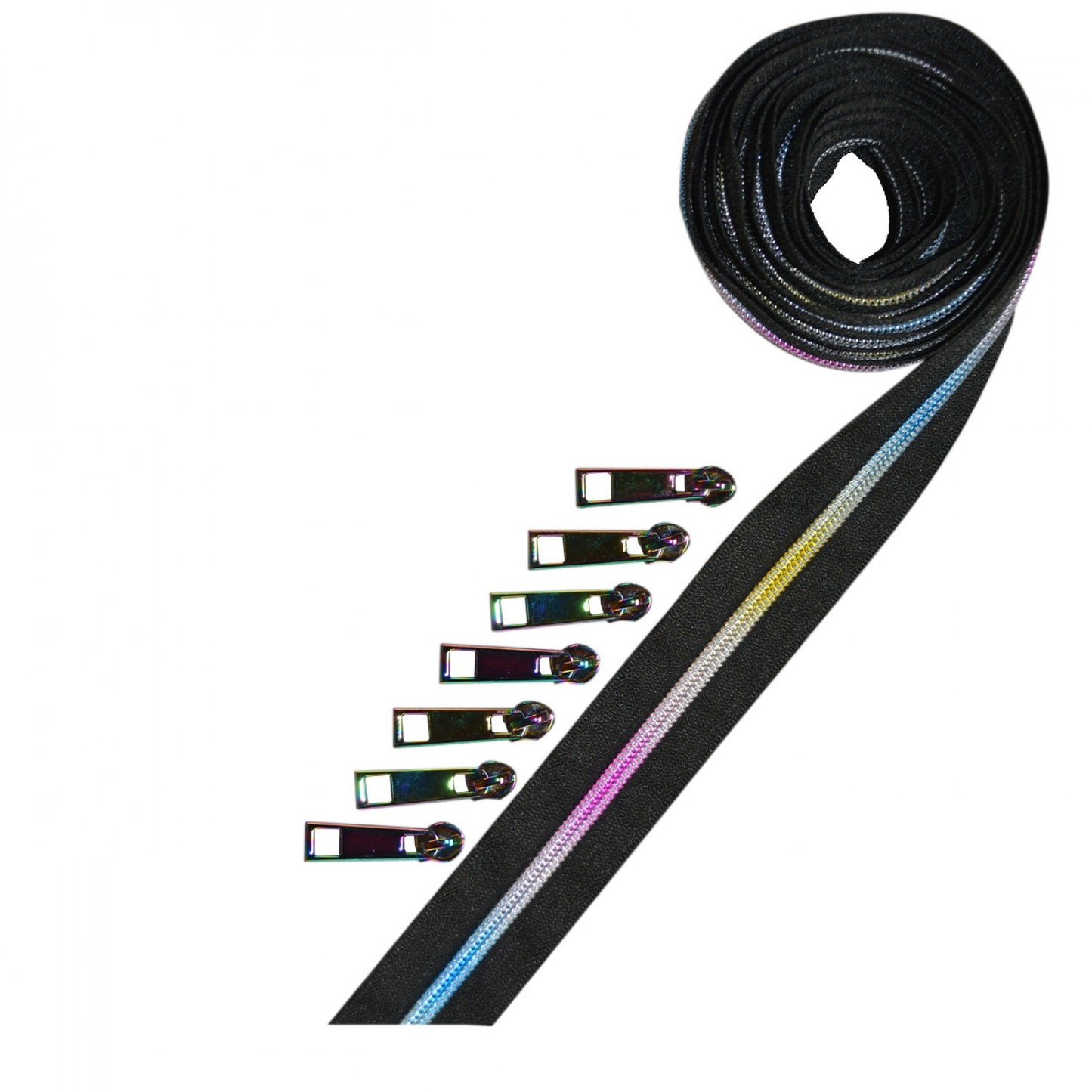 Decorating Diva Metallic Zipper Tape - Rainbow
