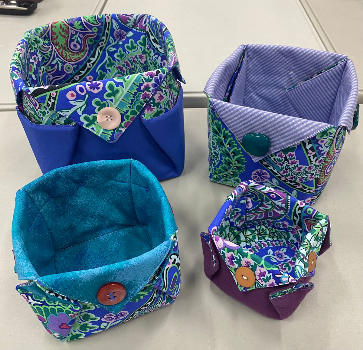 Folded Fabric Boxes Class