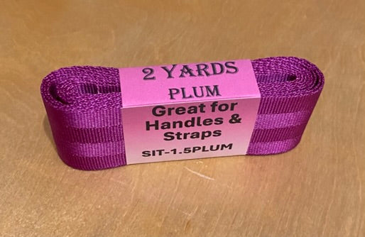 1.5" Poly Webbing, Plum or Navy