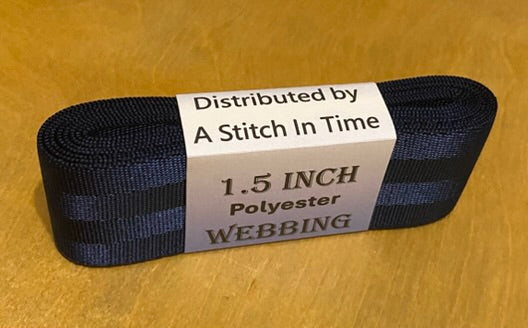 1.5" Poly Webbing, Plum or Navy