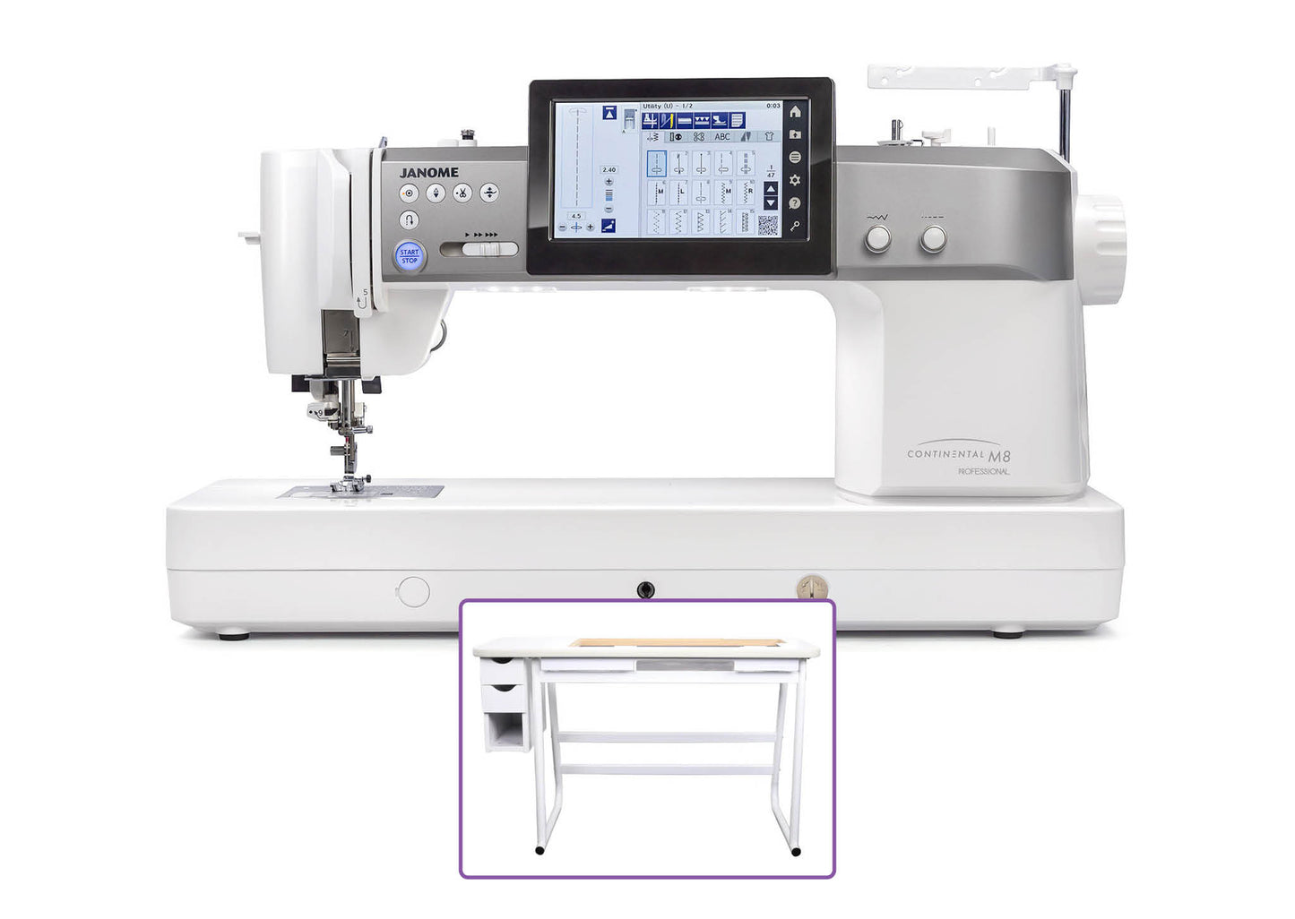 Janome Continental M8 Professional Quilting & Sewing Machine - Quality Sewing & Vacuum