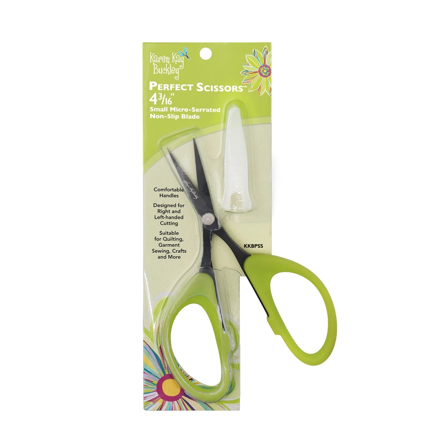 Karen Kay Buckley Perfect Scissors - 4-3/16 inch Micro-Serrated Non-Slip Blade