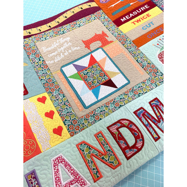 Sew Awesome Embroidery Bench Pillow