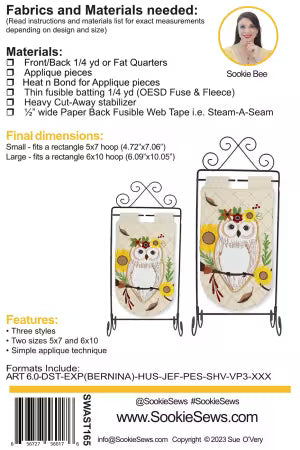 Sookie Sews Fall Banner Set - In-the-Hoop Embroidery Designs