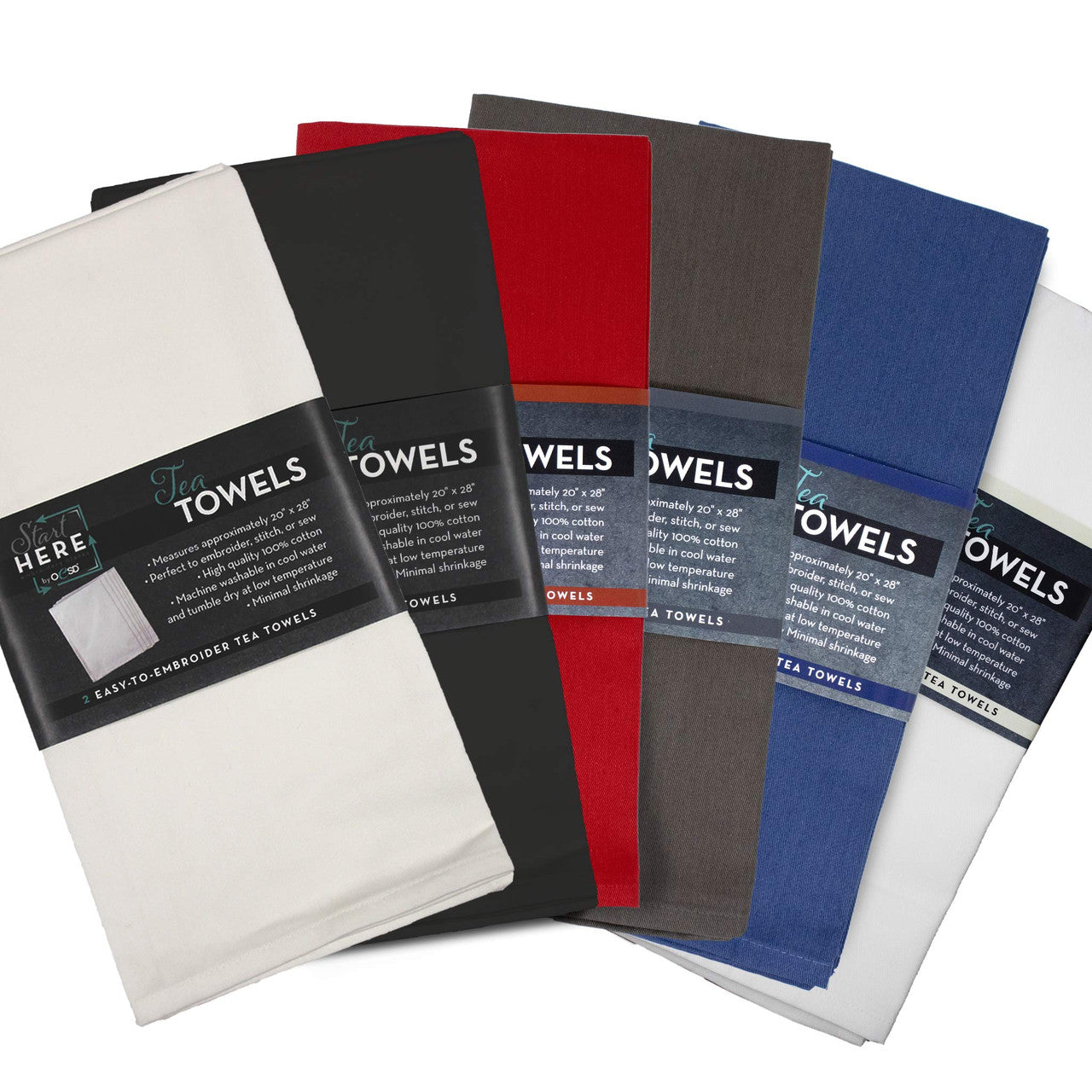 OESD Tea Towel Blanks, 20" x 28" - 2 Pack