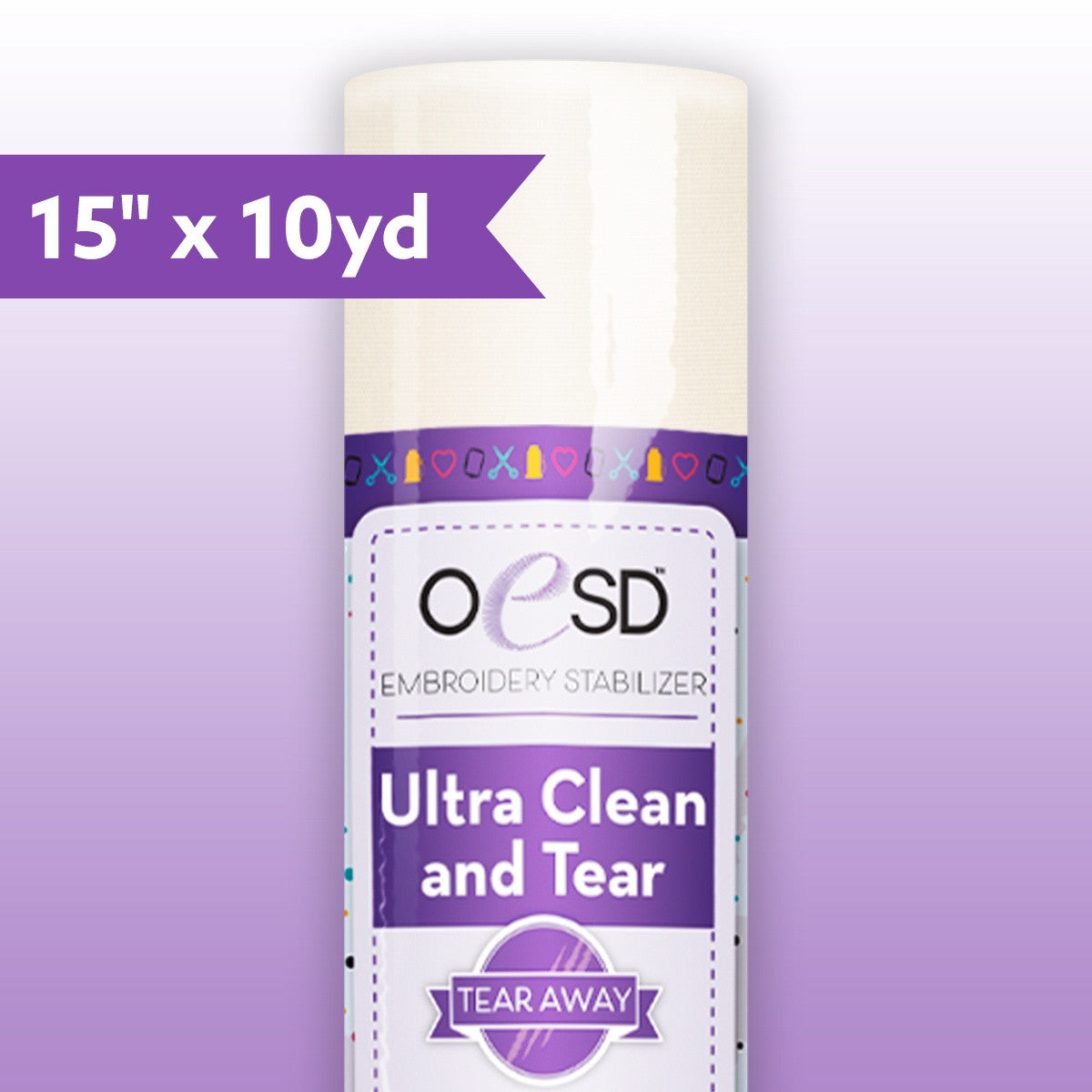 OESD Ultra Clean and Tear Stabilizer roll, 15 inches by 10 yards