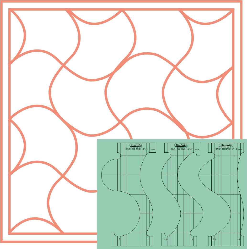 Back to Back Quilting Templates by Westalee Designs