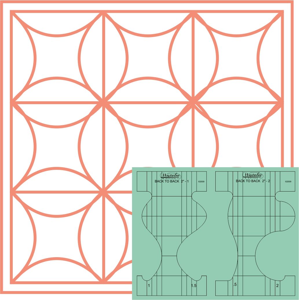 Back to Back Quilting Templates by Westalee Designs