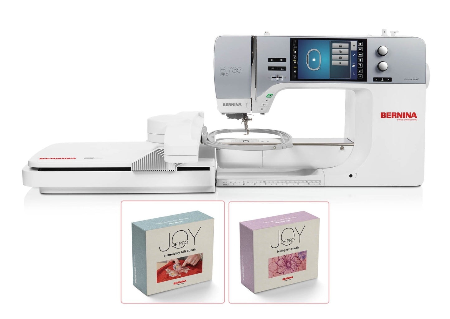 BERNINA 735 Pro Sewing & Embroidery Machine with Free Gift Bundles