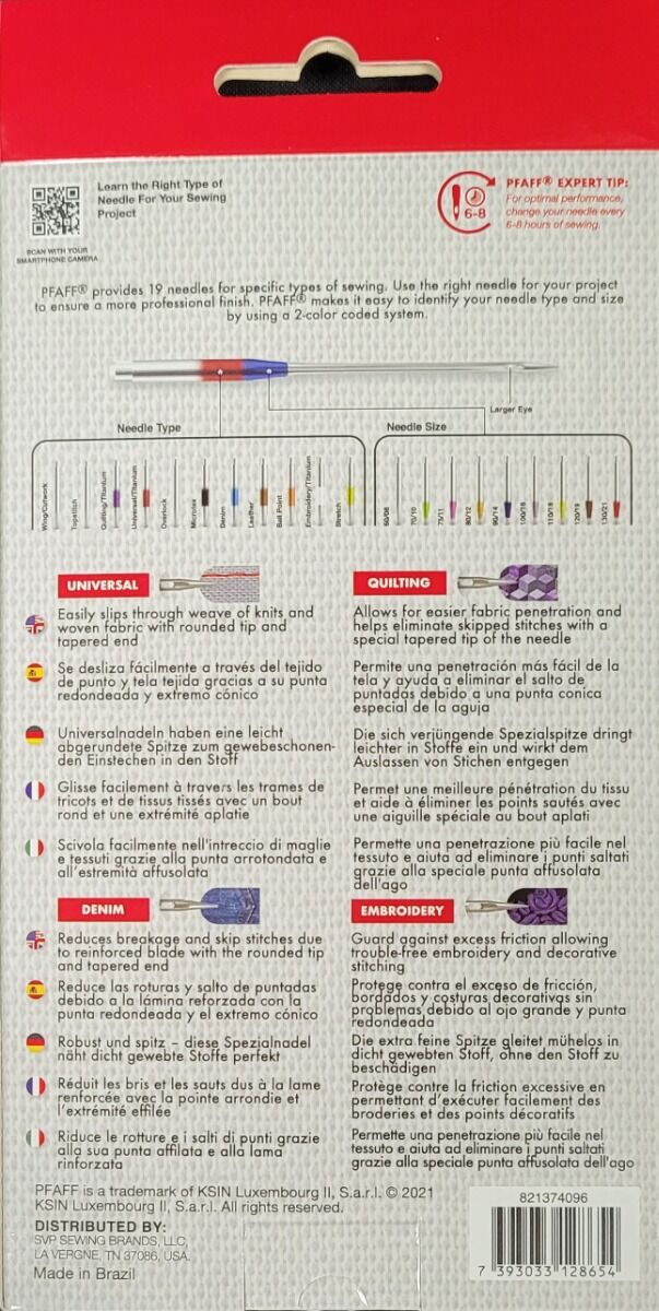 Best of Pfaff Sewing Machine Needles 4 Pack | Quality Sewing