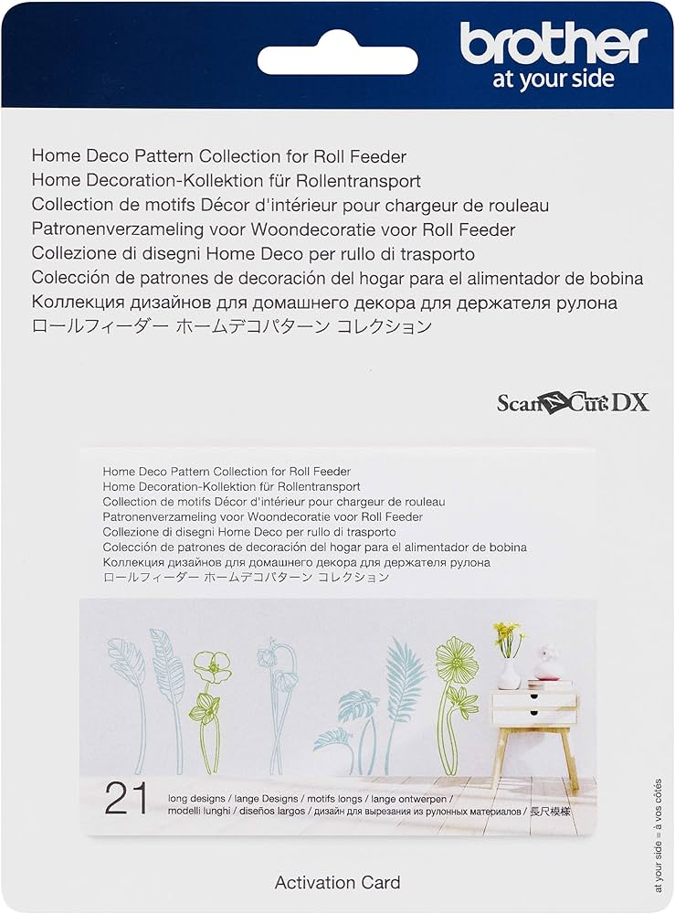 Brother Scan N Cut Home Deco Pattern Collection for Roll Feeder