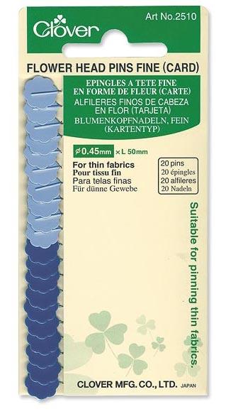 Clover Flower Head Fine Pin Size 32 - 2in 20ct