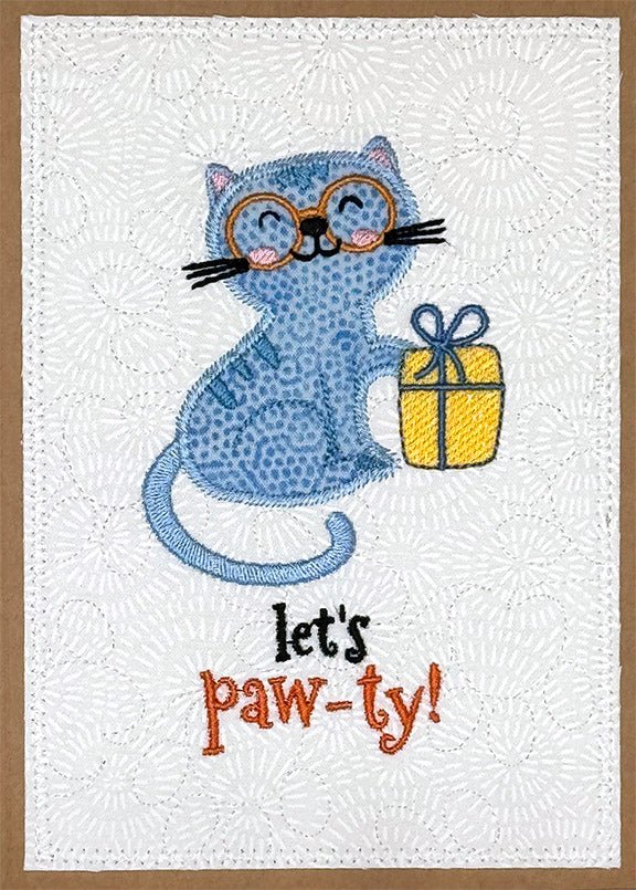Fabulous Felines Greeting Cards - Embroidery Designs