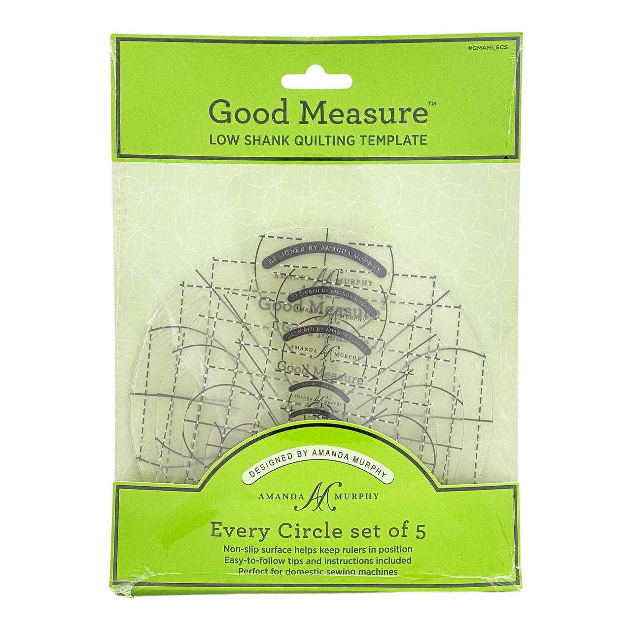 Good Measure Every Circle Low Shank Quilting Ruler Template Set by Amanda Murphy