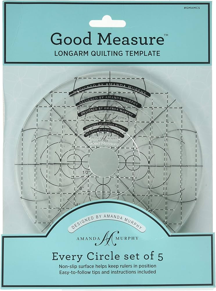 Good Measure Every Circle Quilting Ruler Template Set for Longarm Quilting Machines by Amanda Murphy