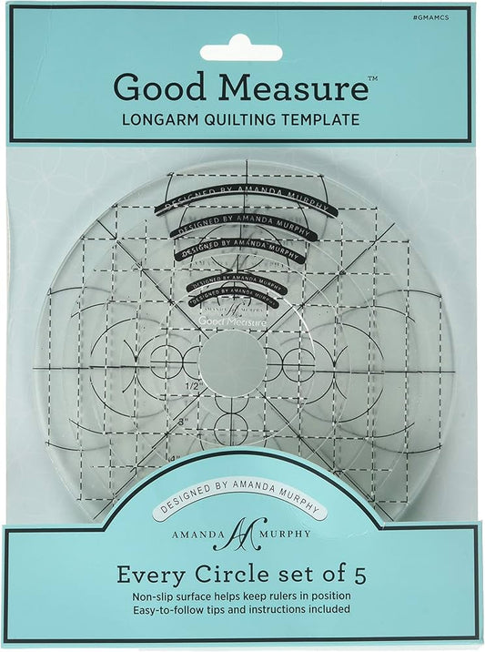Good Measure Every Circle Quilting Ruler Template Set for Longarm Quilting Machines by Amanda Murphy