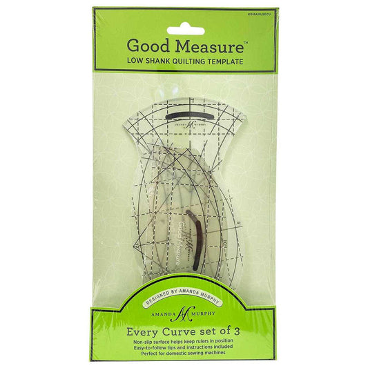 Good Measure Every Curve Low Shank Quilting Ruler Template Set by Amanda Murphy
