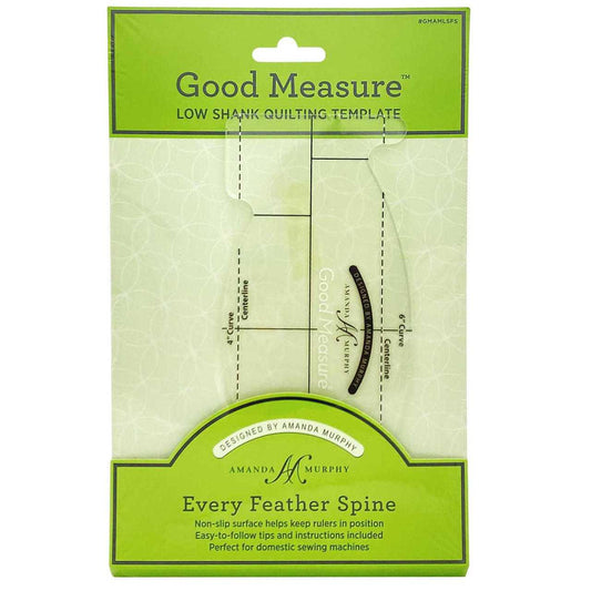 Good Measure Every Feather Spine Low Shank Quilting Ruler Template by Amanda Murphy