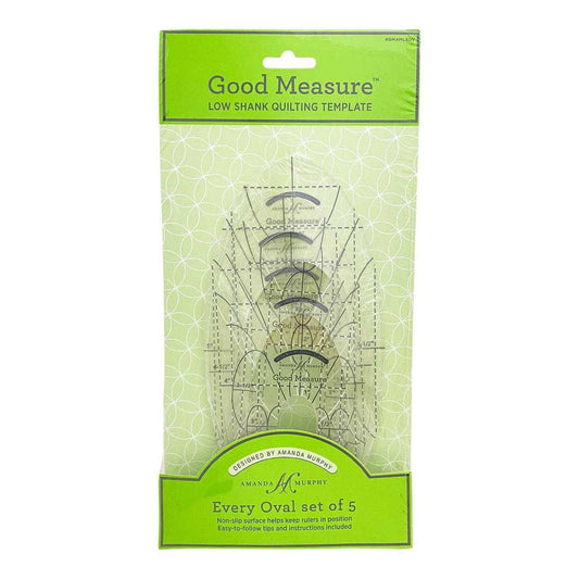 Good Measure Every Oval Low Shank Quilting Ruler Template Set by Amanda Murphy