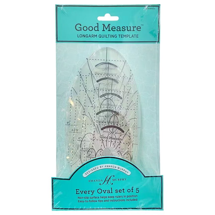 Good Measure Every Oval Quilting Ruler Template Set for Longarm Quilting Machines by Amanda Murphy