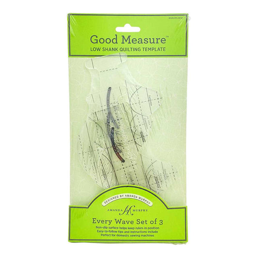 Good Measure Every Wave Low Shank Quilting Ruler Template Set by Amanda Murphy