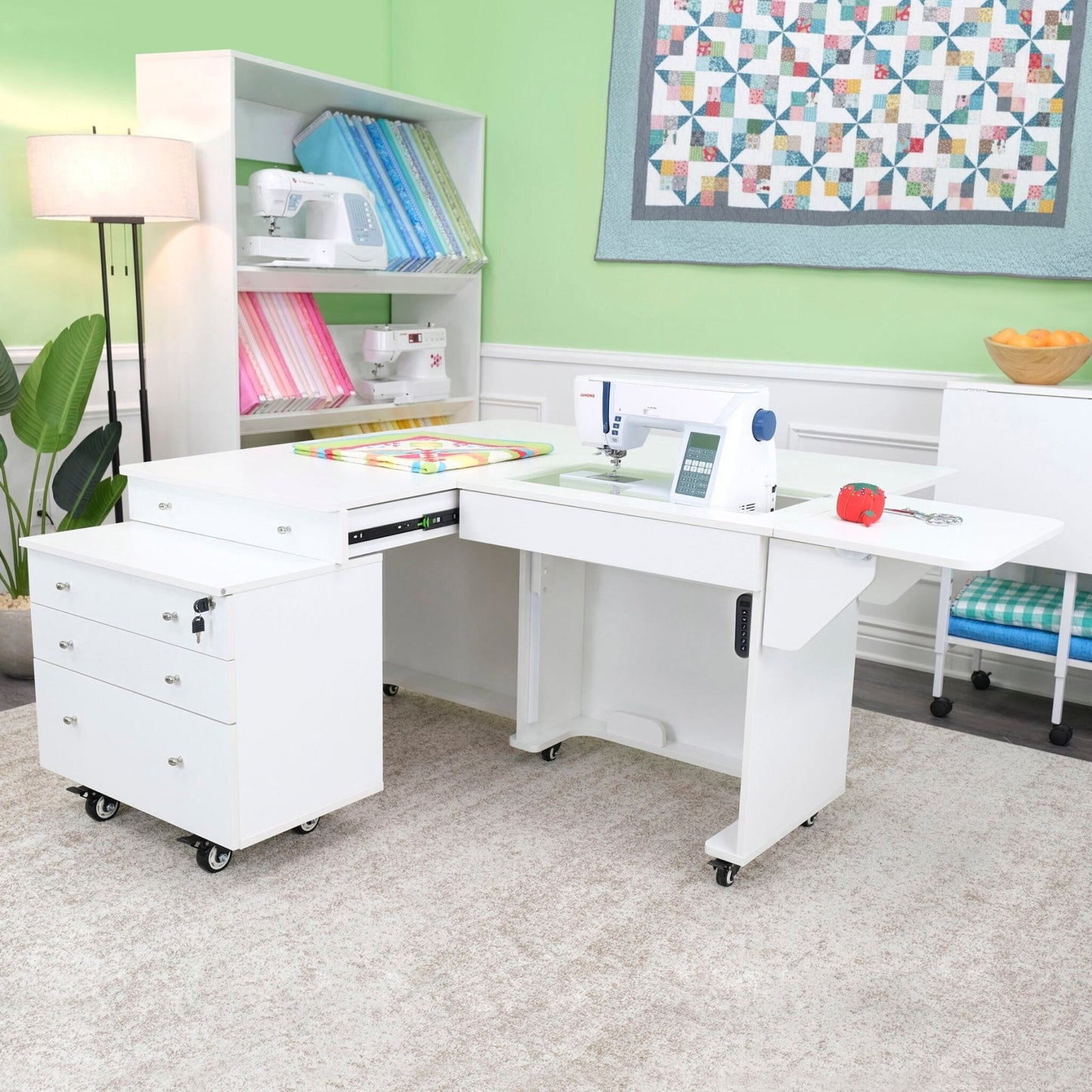 Kangaroo & Joey Dual Rail Electric Sewing Cabinet - Quality Sewing & Vacuum