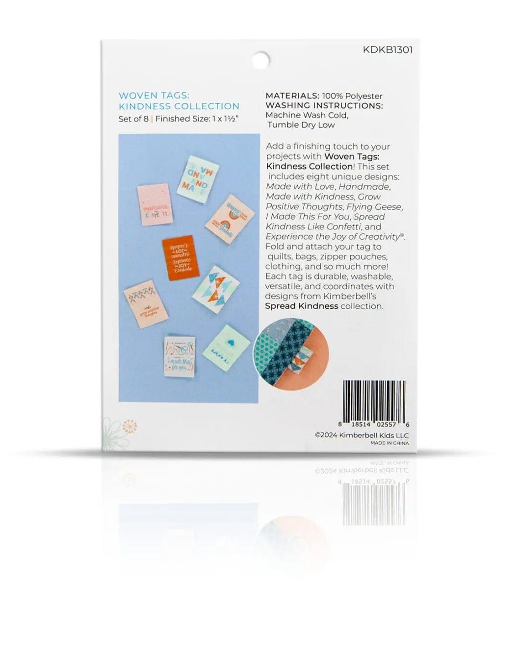 Kimberbell Woven Tags: Kindness Collection - Quality Sewing & Vacuum