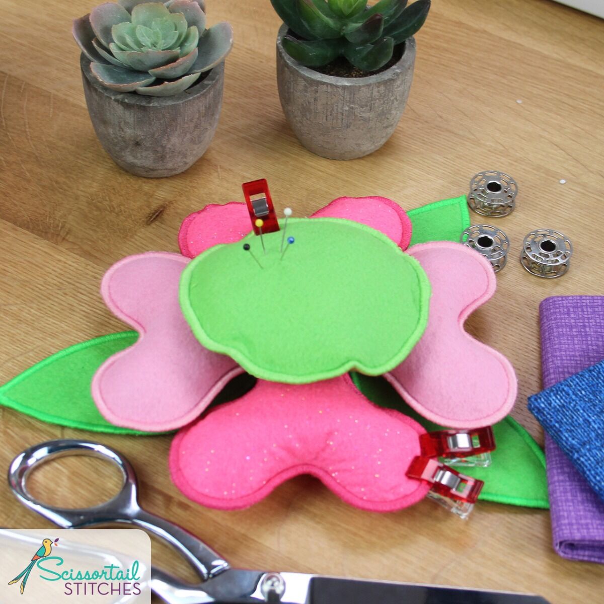 Disk OESD Floral Blooming Pin Cushions | Quality Sewing