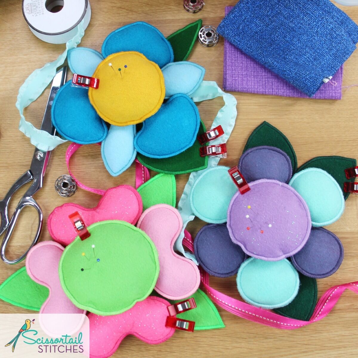 Disk OESD Floral Blooming Pin Cushions | Quality Sewing