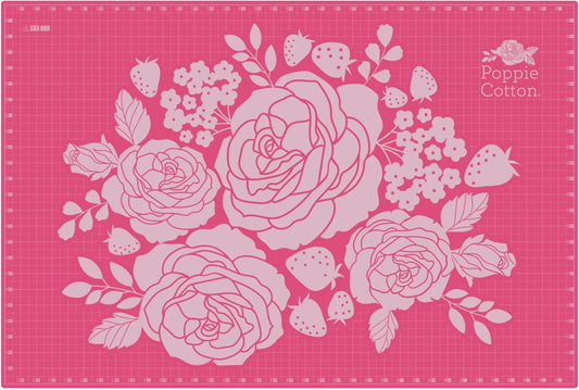 Quilters Select Poppie Cotton Pink Cutting Mat - 24" x 36"