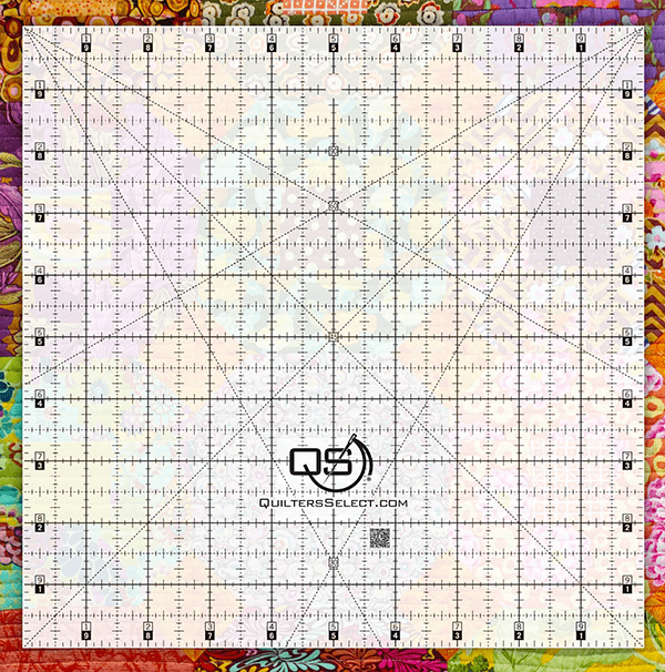 Select Non-Slip Clear Ruler: 10″x10″