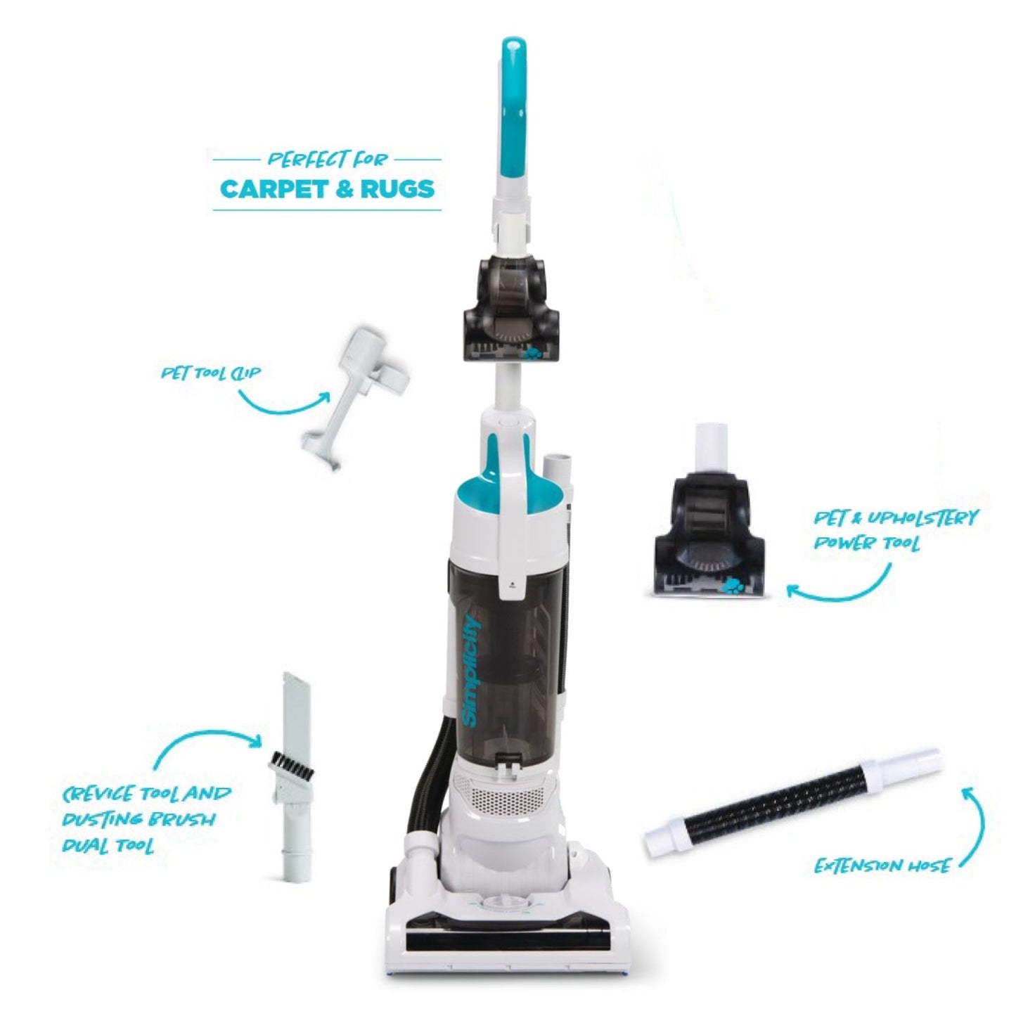 Simplicity SVPET Upright Bagless Vacuum