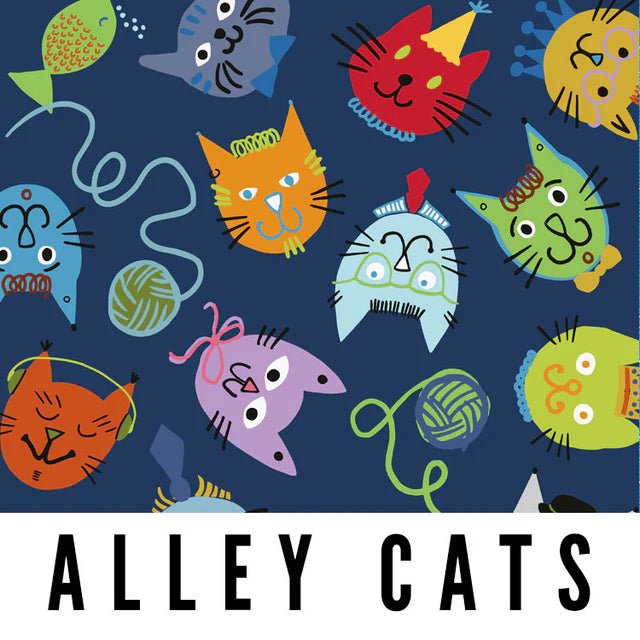 Splash Fabric, 1yd - Alley Cats