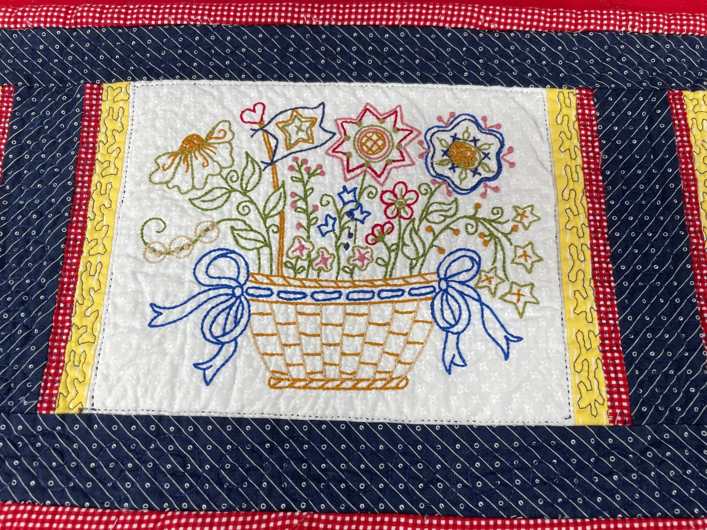 Summertime Basket of Flowers Table Runner Class