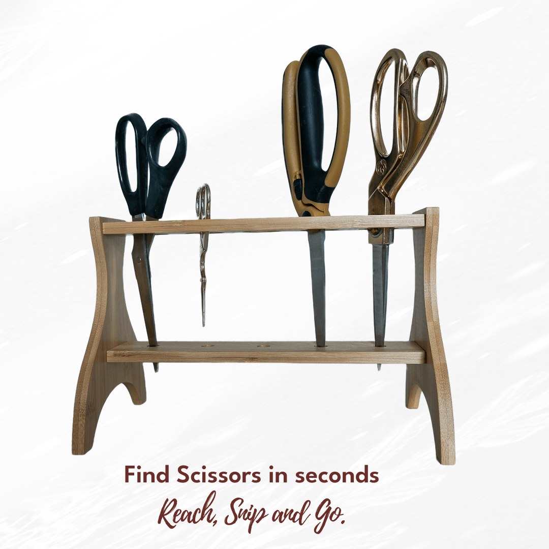 Bamboo Desktop Scissor Stand