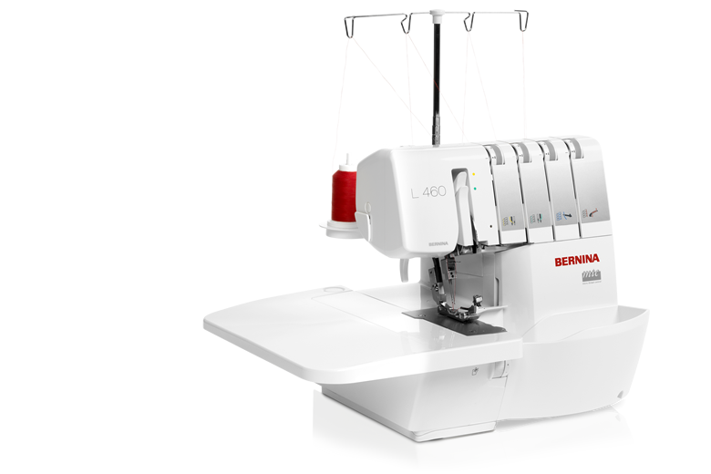 Bernina L 460 Serger,Free-Hand System (FHS),Exact speed control,Slide-on-table for more space,Micro Thread Control (mtc),Easy threading,Well-lit grand workspace,Store your accessories in the looper cover