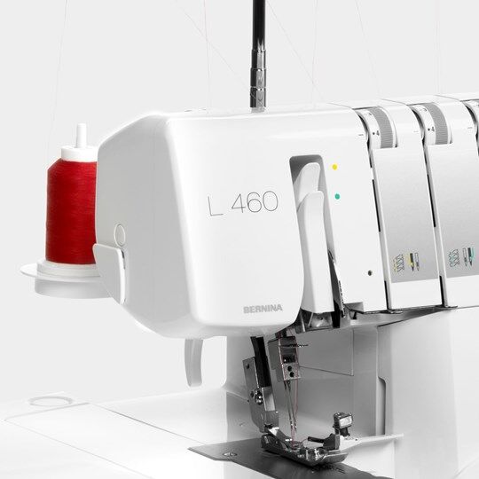Bernina L 460 Serger,Free-Hand System (FHS),Exact speed control,Slide-on-table for more space,Micro Thread Control (mtc),Easy threading,Well-lit grand workspace,Store your accessories in the looper cover