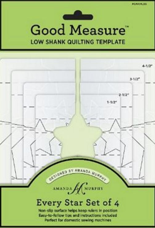 Good Measure Low Shank Every Star Quilting Template Ruler 4 PC Set | SewingMachinesPlus.com