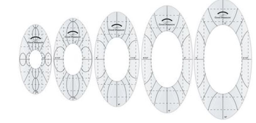 4pc set quilting rulers and templates