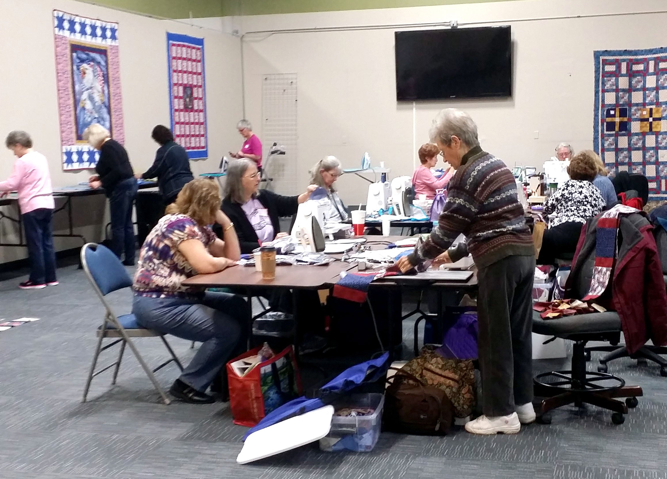 Photos From the Quilts of Valor Sew Day at our Tukwila Creative Center