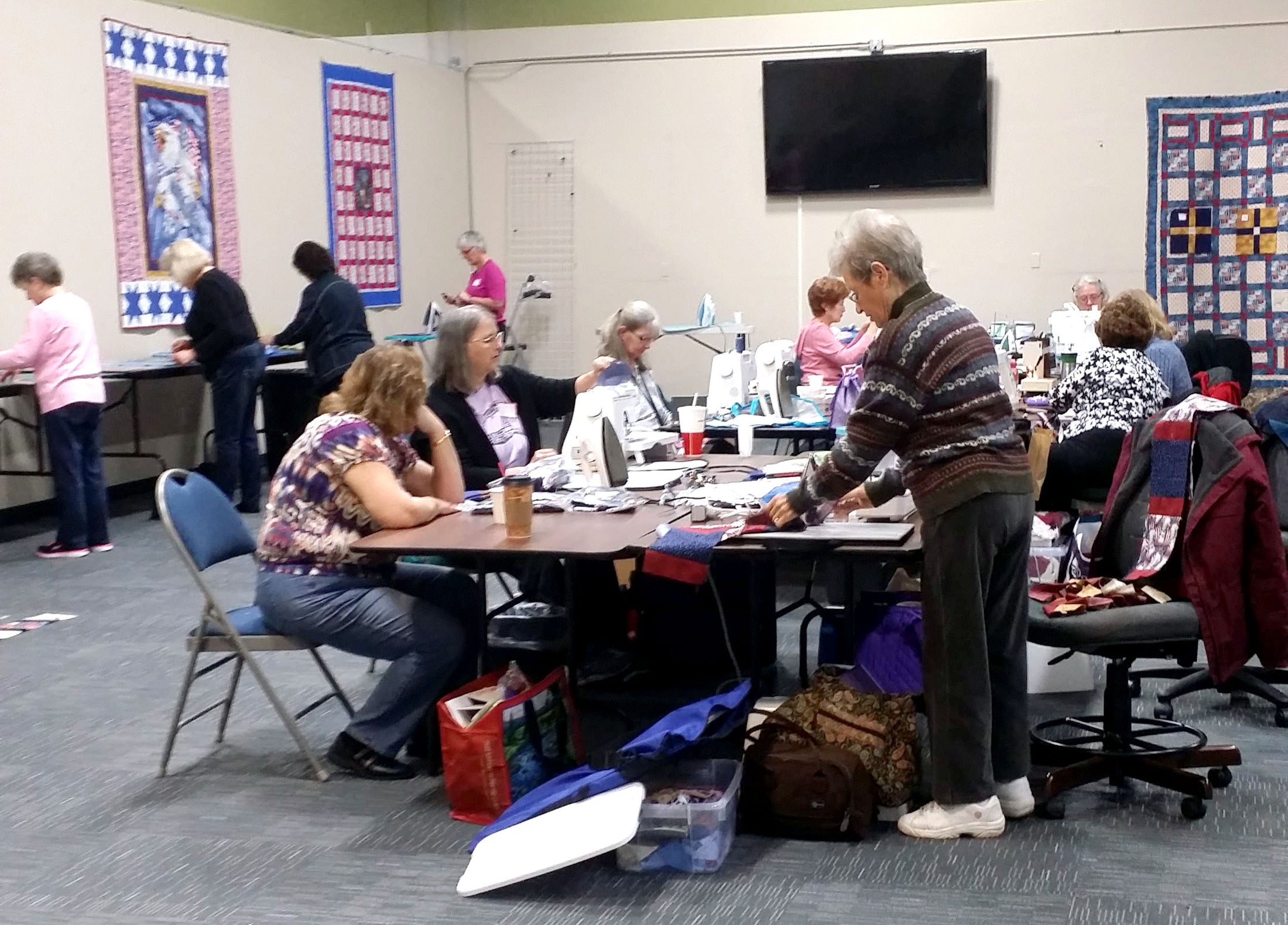 Photos From the Quilts of Valor Sew Day at our Tukwila Creative Center
