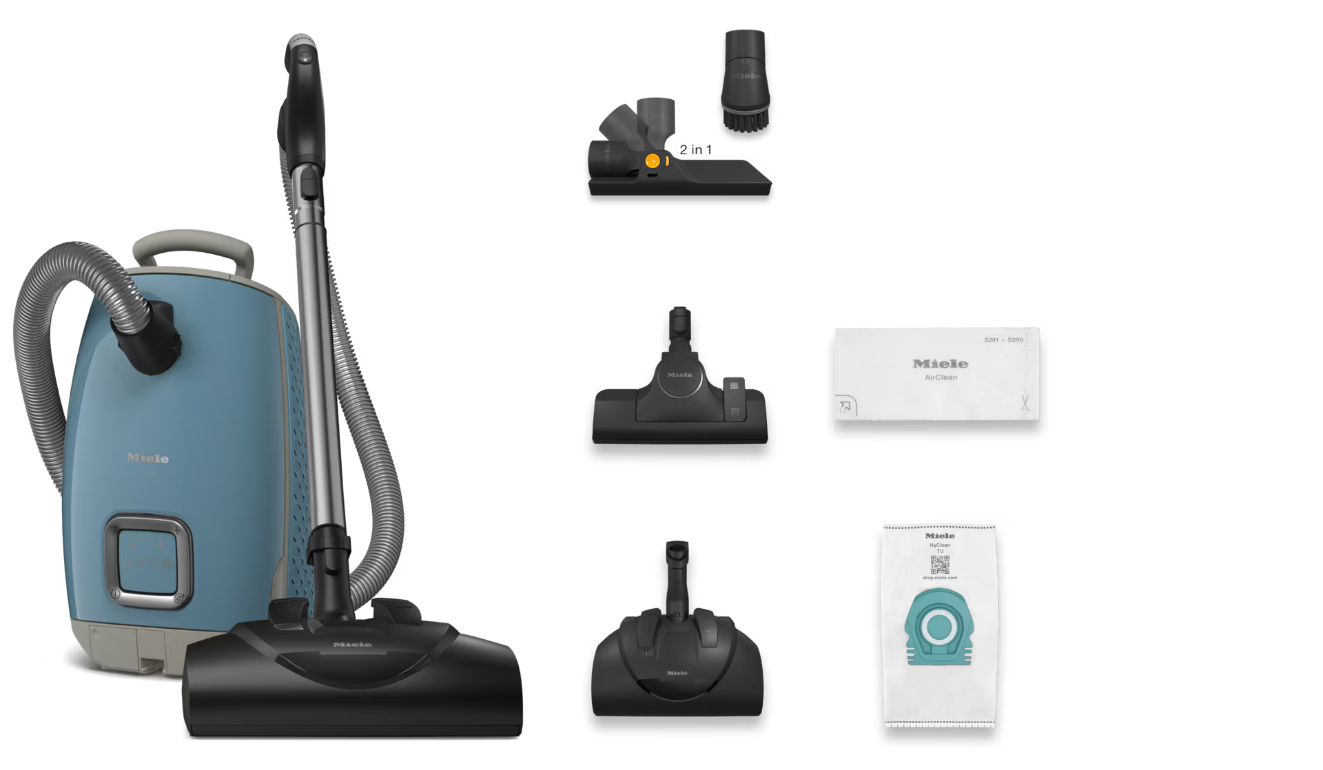 Miele L1 Guard Canister Vacuum in Nordic Blue
