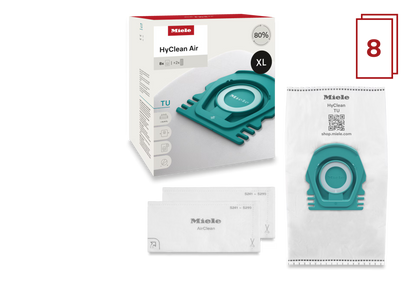 Miele HyClean Air TU Vacuum Bags XL 8 Pack