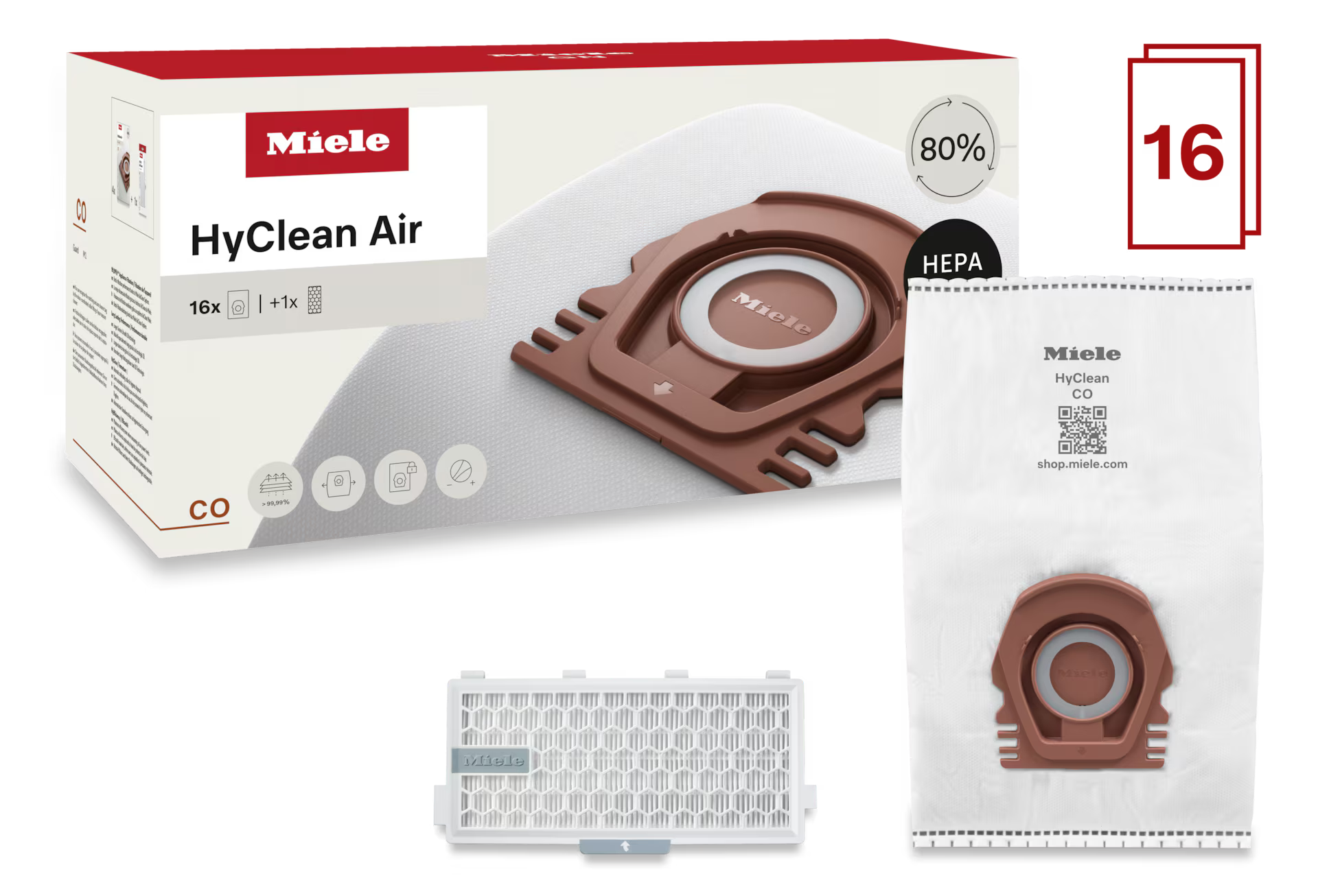 Miele HyClean Air CO Performance Pack with HA50 HEPA Filter